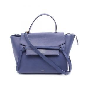 Celine Belt Bag Mini Handbag Leather Women's Blue 176103